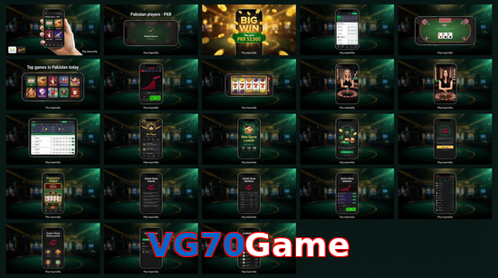 Main screen of VG70Game bet page for PK players